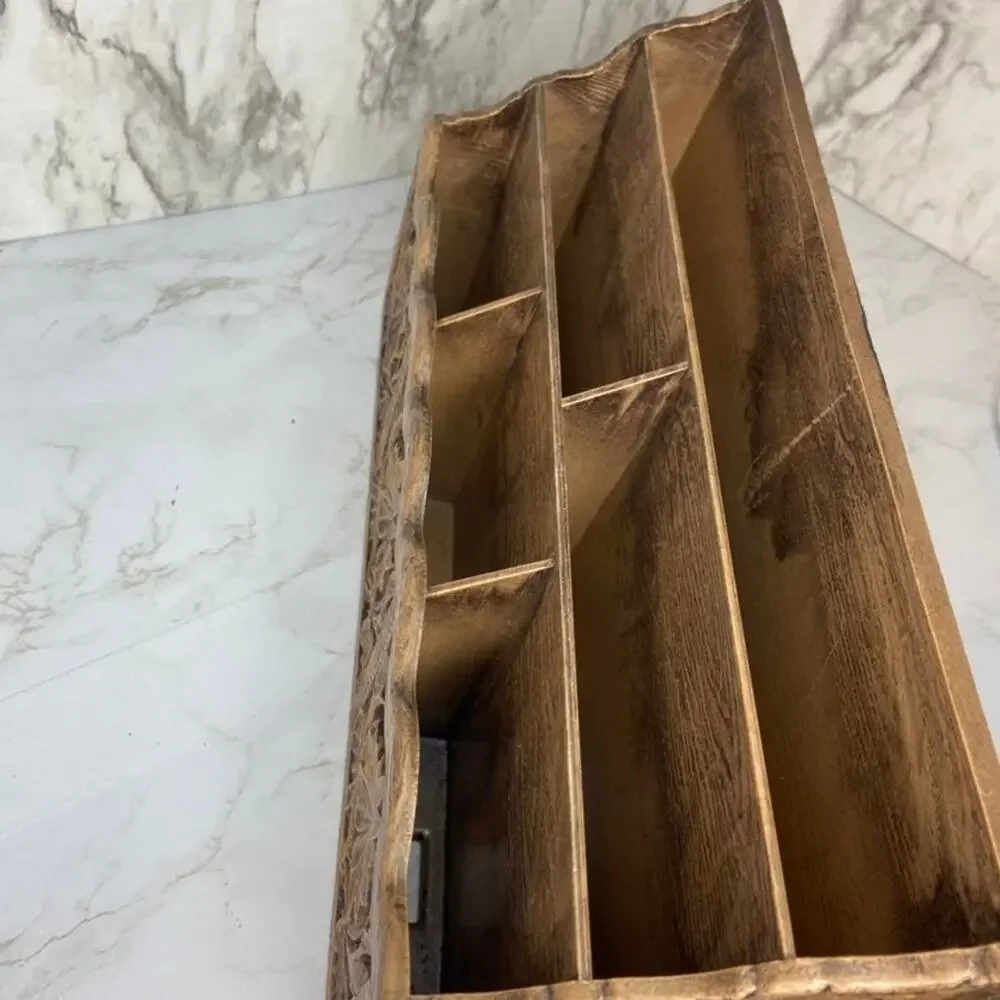 Vintage Faux Wood Lerner Desk Organizer
